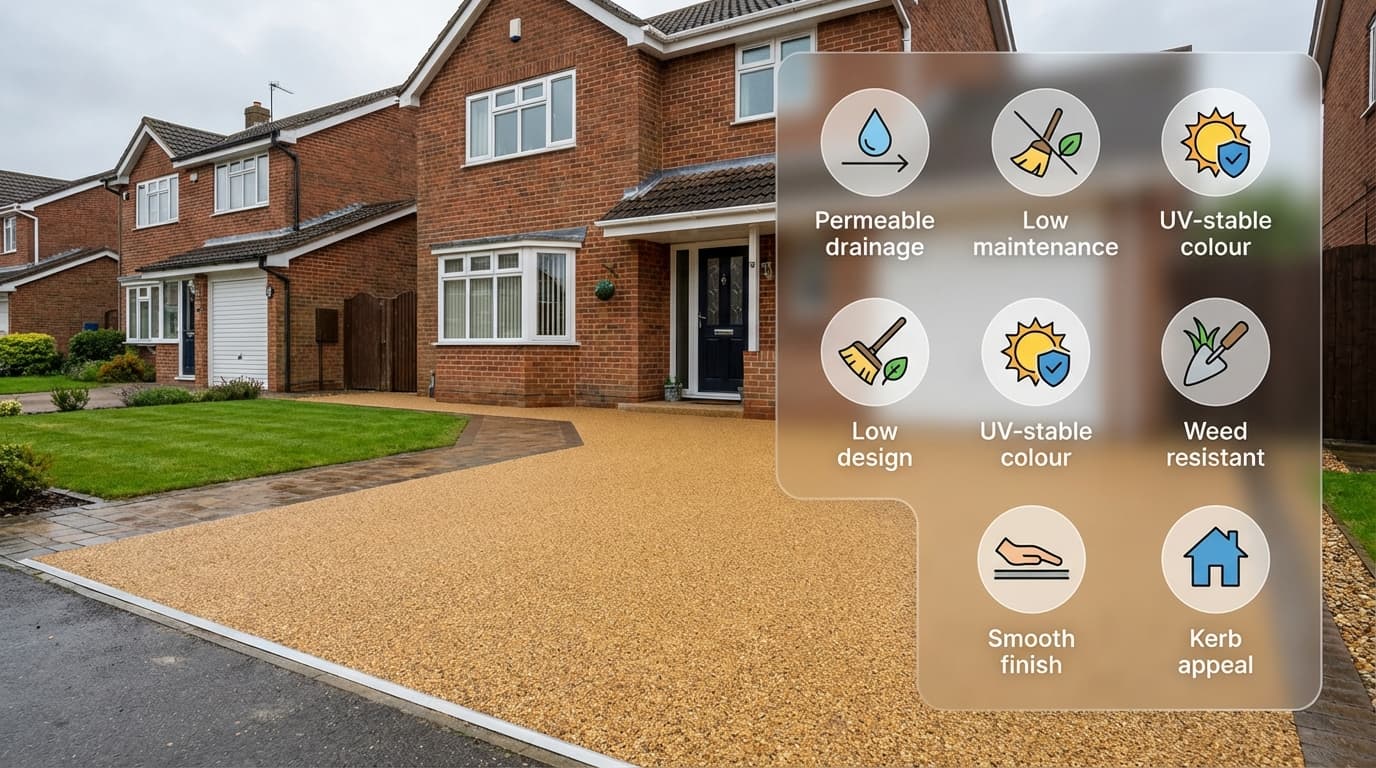 Premium resin bound driveway showing the quality finish homeowners get for their investment