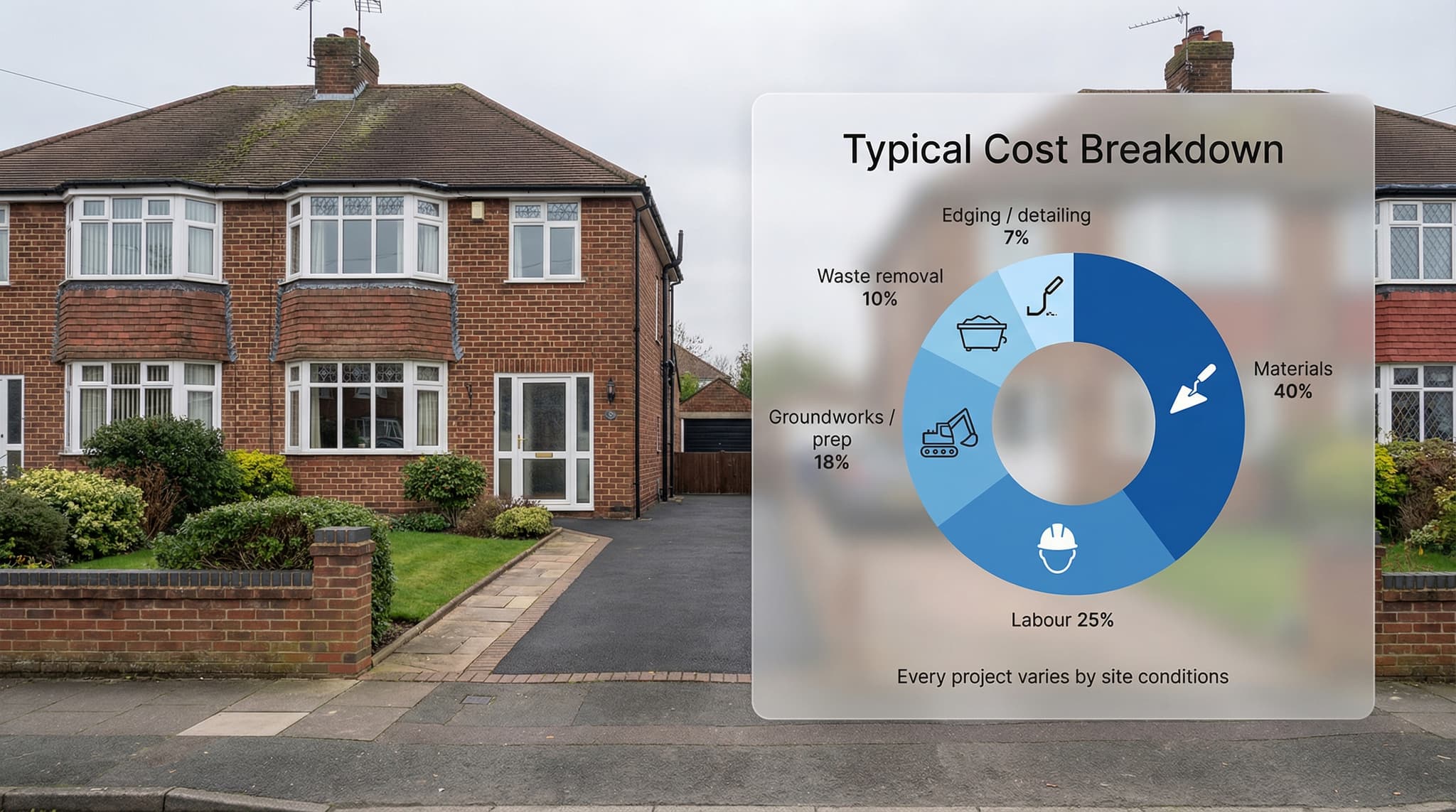 Resin driveway surface showing aggregate finish used in cost estimation
