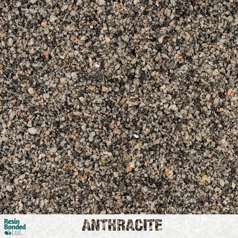 Anthracite resin finish sample