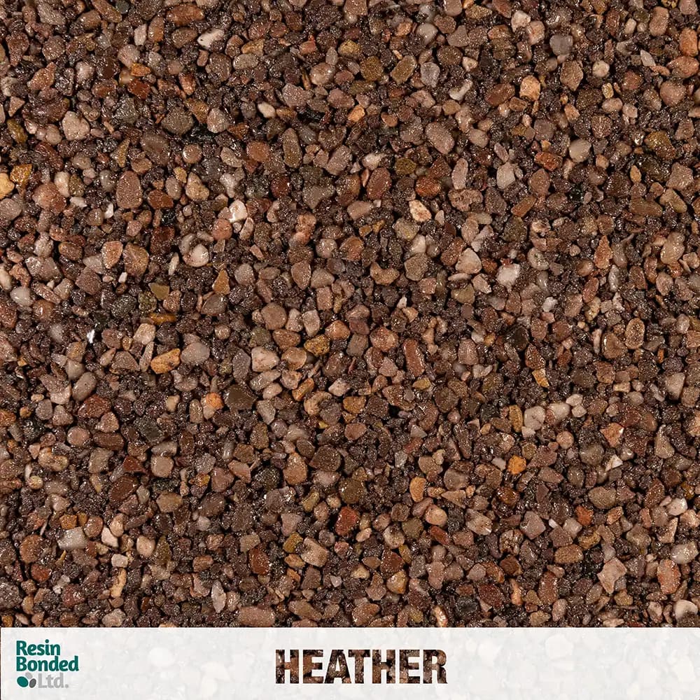 Heather resin finish sample
