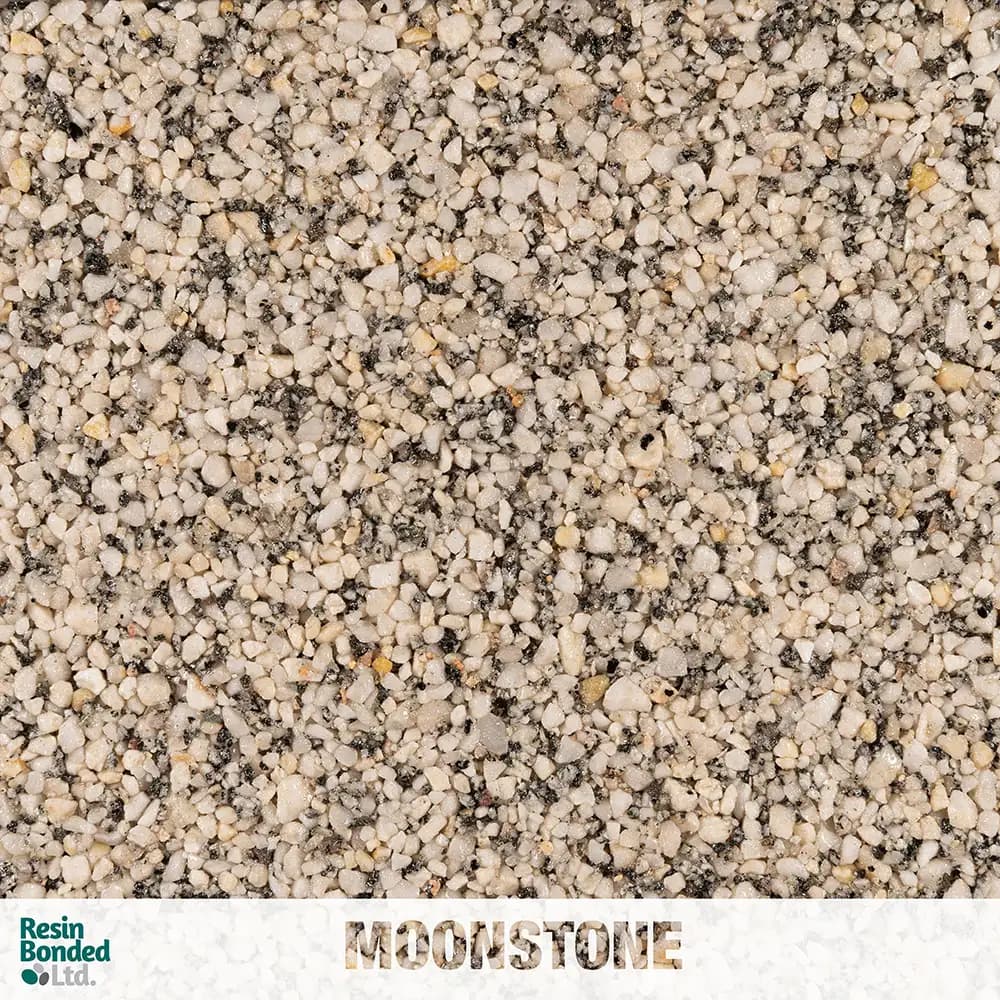 Moonstone resin finish sample