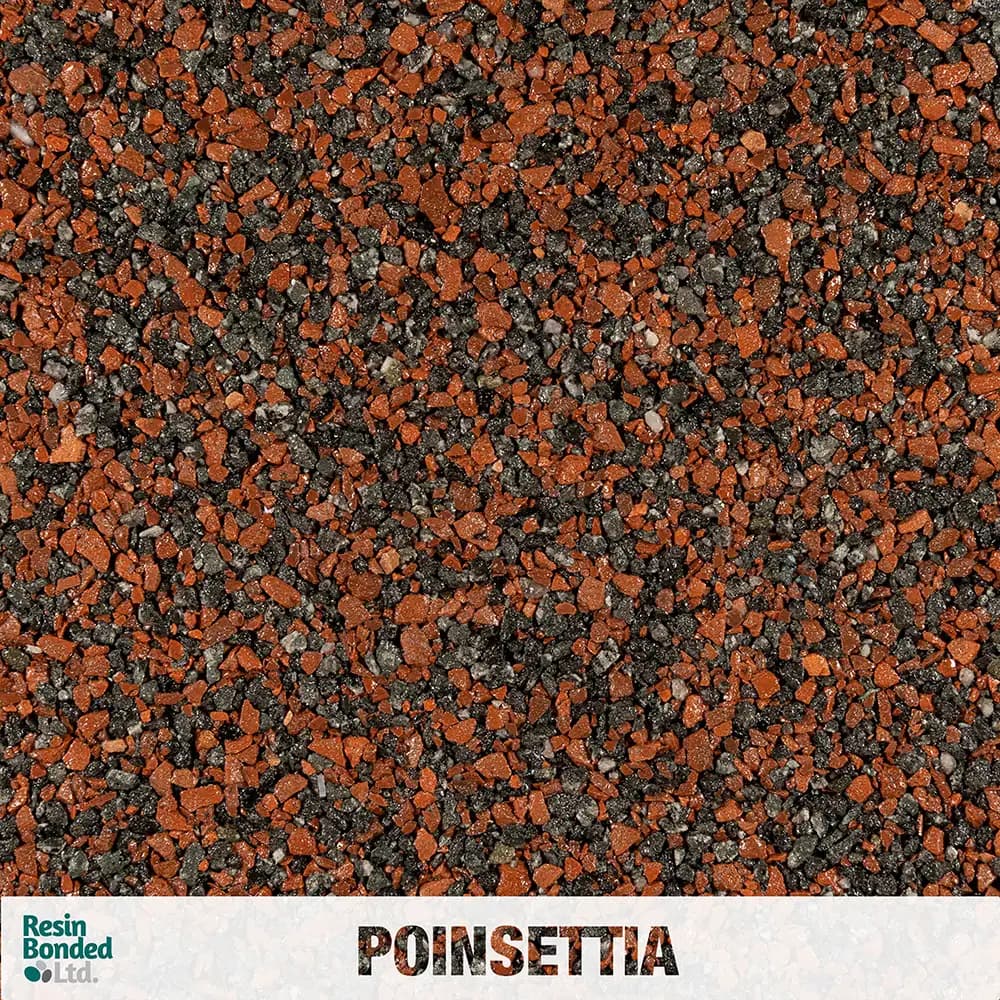 Poinsettia resin finish sample