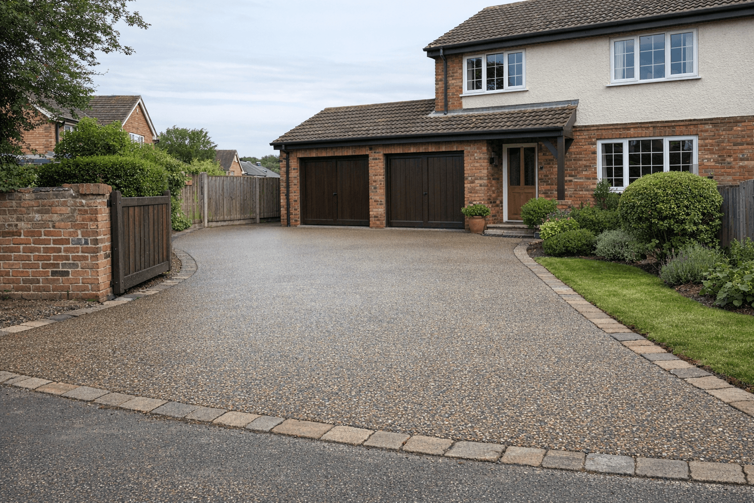 Well-maintained resin driveway showing long-term durability