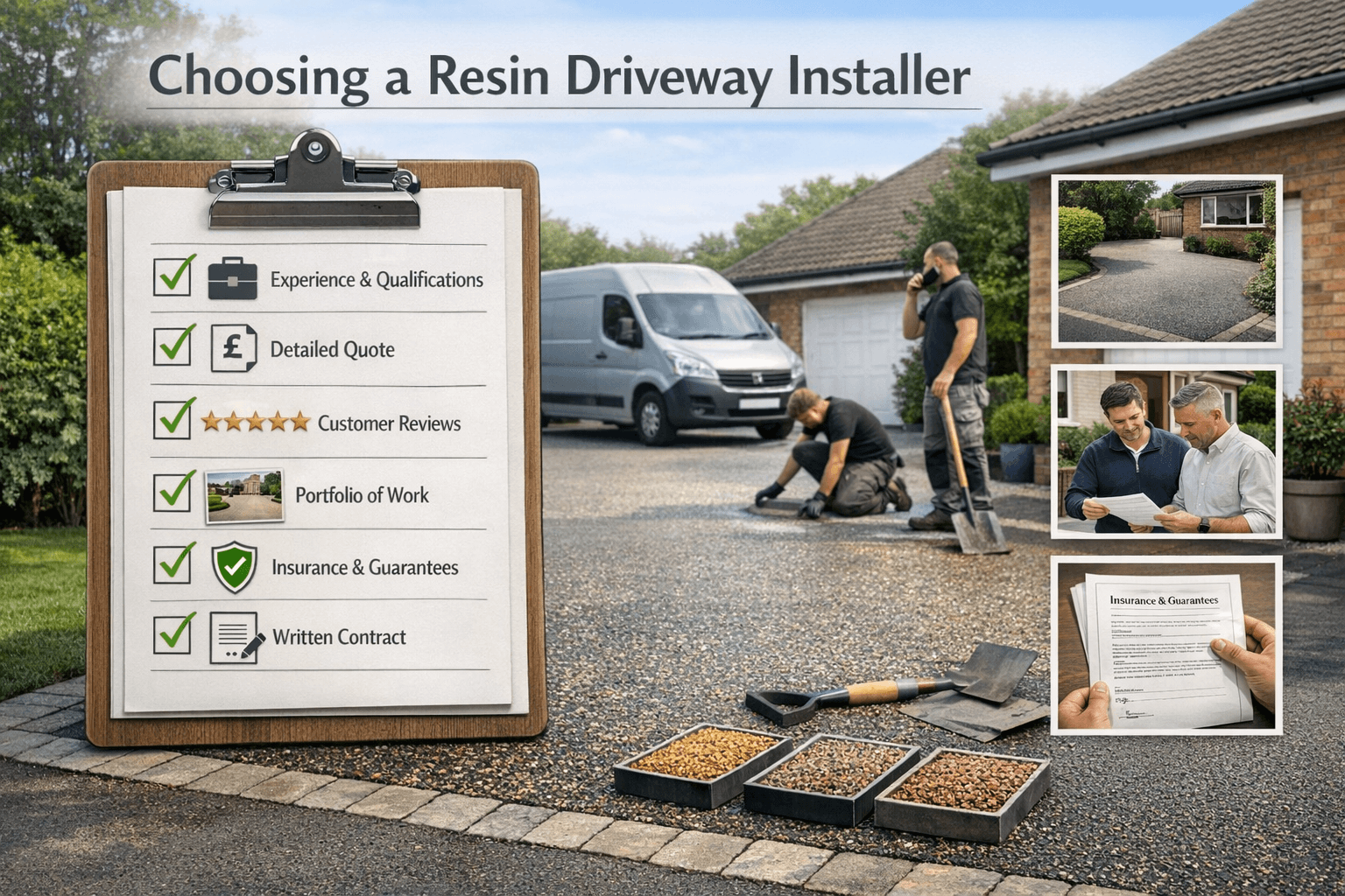 Checklist document for choosing a resin driveway installer