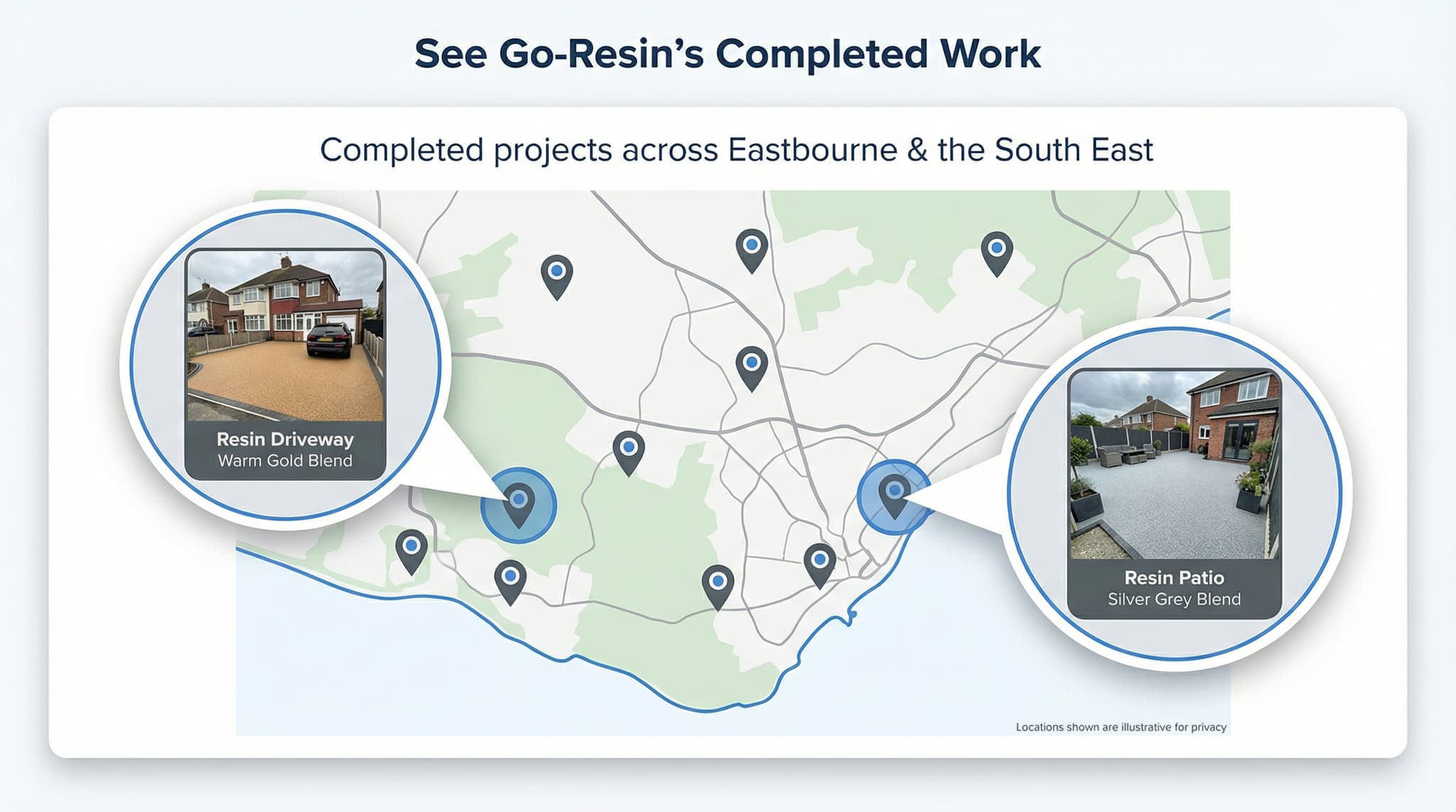 Gallery of Go-Resin completed driveway and patio installations across the South East